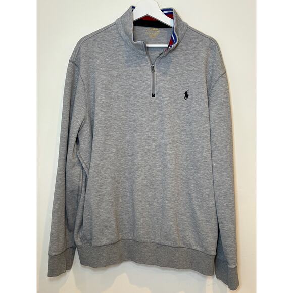Polo Ralph Lauren Men's Performance Quarter Zip Pullover Gray Size XLarge - Picture 2 of 10